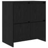 vidaXL Bufet Stejar Negru 70 x 41 x 75 cm Lemn prelucrat