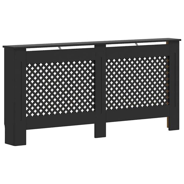 vidaXL Mască de calorifer, negru, 172 x 19 x 81,5 cm, MDF