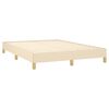 vidaXL Cadru de pat fără saltea, crem, 140x200 cm, textil