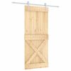 vidaXL Ușă glisantă cu set feronerie, 90x210 cm, lemn masiv de pin