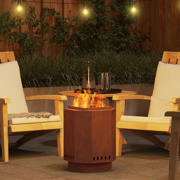 vidaXL Focar Fără Fum Maro 38 x 38 x 51 cm