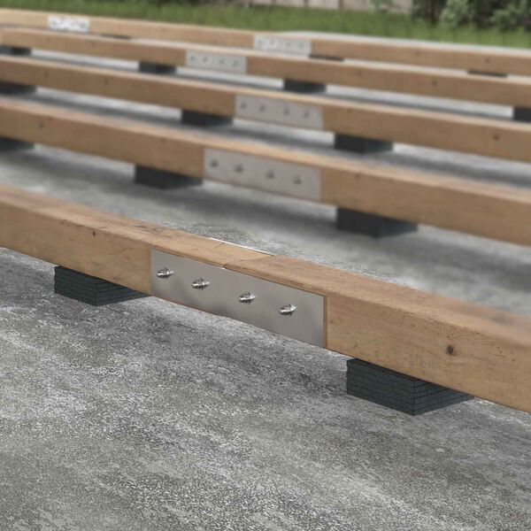 vidaXL Pat din granulate de cauciuc Negru 9 x 9 x 0,6 cm Cauciuc