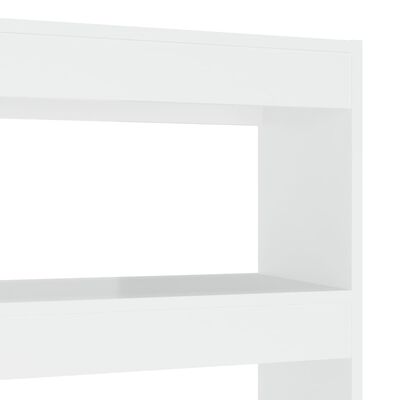 vidaXL Bibliotecă/Separator cameră, alb extralucios, 100x30x135 cm