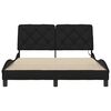 vidaXL Cadru de pat cu LED fără saltea Negru 140x200 cm Material