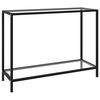 vidaXL Masă consolă, transparent, 100 x 35 x 75 cm, sticlă securizată