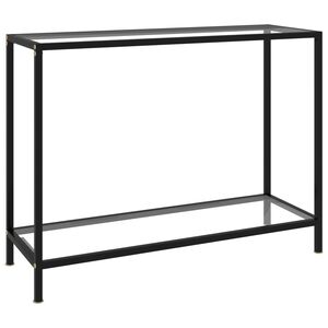 vidaXL Masă consolă, transparent, 100 x 35 x 75 cm, sticlă securizată