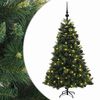 vidaXL Brad de Crăciun artificial cu glob 120 cm 150 LED-uri Alb cald