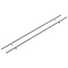 vidaXL M&acirc;ner pentru Dulap 2 buc. Argintiu 800 mm Oţel inoxidabil