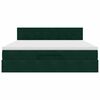 vidaXL Cadru de pat otoman cu saltea verde &icirc;nchis 160x200cm catifea
