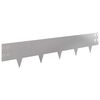 vidaXL Margine pentru gazon 10 pcs 100 x 20 cm Oțel Argintiu
