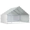vidaXL Cot pentru pui cu acoperiș Argintiu 300 x 200 x 190 cm