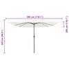 vidaXL Parasol de Grădină Alb și negru 295 x 295 x 245 cm