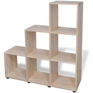vidaXL Bibliotecă &icirc;n trepte / Raft de expunere 107 cm Stejar