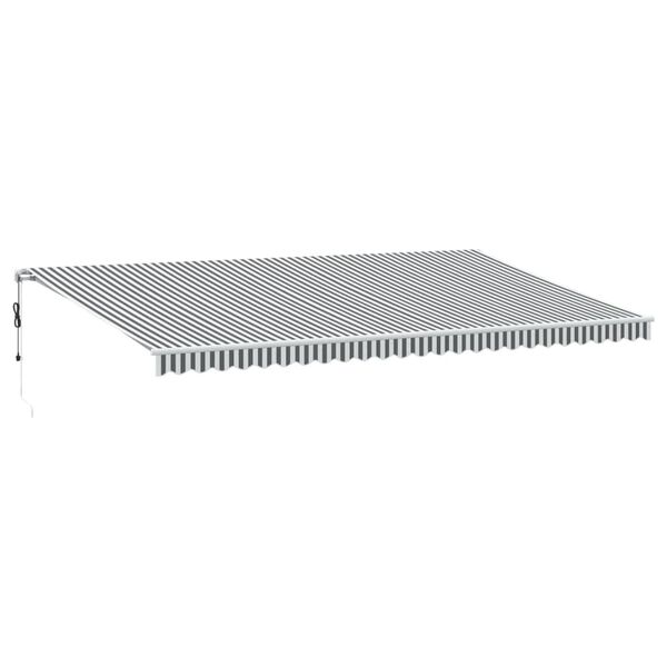 vidaXL Copertină retractabilă automat cu LED, antracit/alb, 600x350 cm