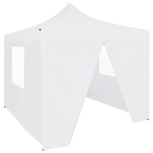 vidaXL Cort de petrecere pliabil cu 4 pereți, alb, 3 x 3 m, oțel