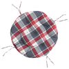 vidaXL Pernă rotundă, roșu, &Oslash; 60x11 cm, țesătură Oxford, model carouri