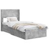 vidaXL Cadru de pat cu depozitare și tăblie Gri Beton 75 x 190 cm
