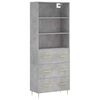 vidaXL Dulap &icirc;nalt, gri beton, 69,5x34x180, lemn compozit