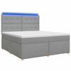 vidaXL Pat boxspring cu saltea Gri deschis 140 x 190 cm Țesătură