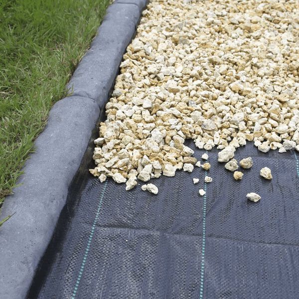 Nature Folie antiburuieni pentru sol cu țăruși, negru, 2 x 5 m