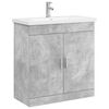 vidaXL Set de mobilier pentru baie Gri Beton 81 x 40 x 84,5 cm