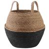 vidaXL Vază pentru plante cu m&acirc;nere Negru &Oslash; 32 x 32 cm