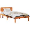 vidaXL Cadru de pat Maroniu cerat 90 x 190 cm Lemn de pin masiv