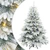 vidaXL Brad de Crăciun artificial cu 150 LED Alb 150 cm PE și PVC