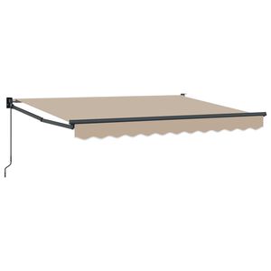 vidaXL Copertină retractabilă Bej 3,5 x 2 m 100% Poliester și Aluminiu