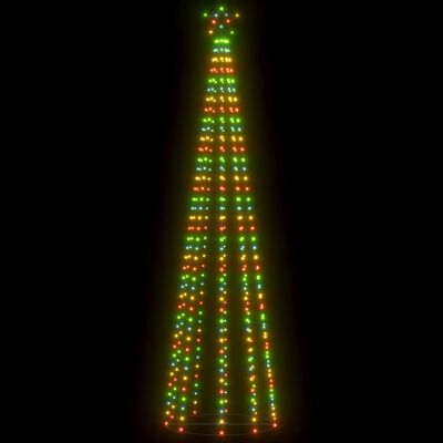 vidaXL Decorațiune brad Crăciun conic 400 LED-uri colorate 100x360 cm
