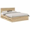 vidaXL Cadru de pat Stejar Sonoma 150 x 200 cm Lemn Ingineresc