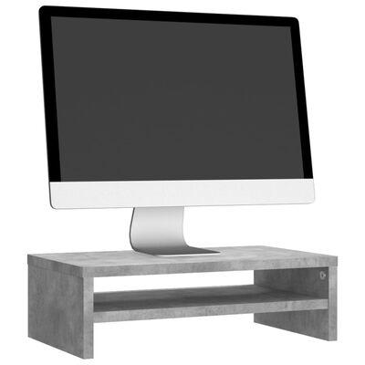 vidaXL Suport monitor, gri beton, 42 x 24 x 13 cm, PAL