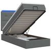 vidaXL Pat Ottoman cu Saltea și LED Gri &icirc;nchis 80 x 200 cm Țesătură