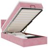 vidaXL Cadru de pat otoman cu saltea, catifea roz 90x190cm