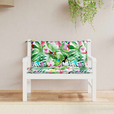 vidaXL Perne bancă de grădină 2 buc. multicolor 100x50x7 cm textil