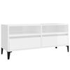 vidaXL Comodă TV, alb extralucios, 100x34,5x44,5 cm, lemn prelucrat