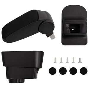 vidaXL Cotiera auto negru 11x35x(32-49) cm ABS