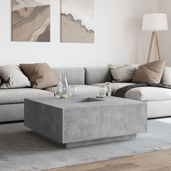 vidaXL Măsuță de cafea gri beton 100x100x40 cm lemn prelucrat