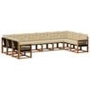 vidaXL Set de canapele de exterior cu pernă 10 pcs Natural și Bej