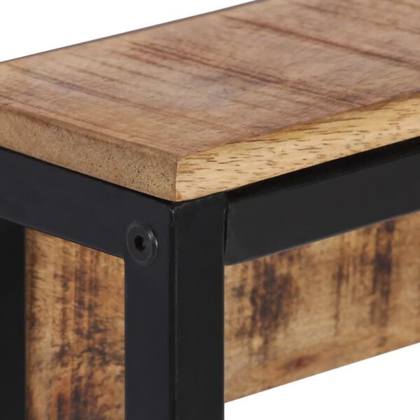 vidaXL Cuier pentru haine, 87x10x28 cm, lemn masiv de mango brut