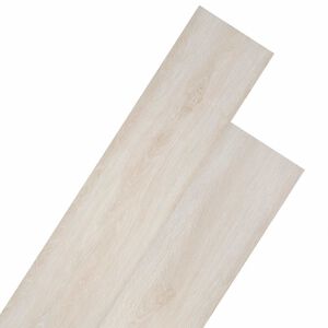 vidaXL Plăci de Pardoseală Alb 5,26 m&sup2; 18 buc. PVC
