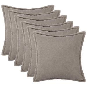 vidaXL Husă pentru pernă 6 pcs HOUTEN Gri deschis 30 x 30 cm Boucl&eacute;