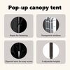 vidaXL Cort pliabil pentru petrecere, pereți laterali, negru, 2x2 m