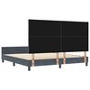 vidaXL Pat cu arcuri cu headboard Gri &icirc;nchis 180 x 200 cm Catifea