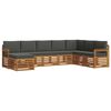 vidaXL Set de canapele de exterior 8 buc. Natural și Antracit