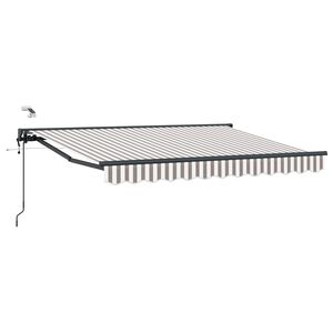 vidaXL Cort electric retractabil Gri deschis și alb. 3 x 2,5 m