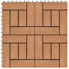 vidaXL Plăci pentru Deck 11 pcs Lemn de tec 30 x 30 cm Lemn compozit