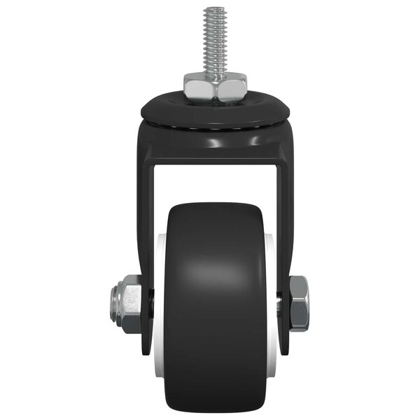 vidaXL Roată pivotantă 12 pcs Negru 40,4 x 40,4 x 19,7 mm