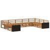 vidaXL Set de canapele de exterior 9 pcs natural Lemn Solid de Acacia