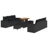 vidaXL Set de canapele pentru grădină Negru Poli Rattan